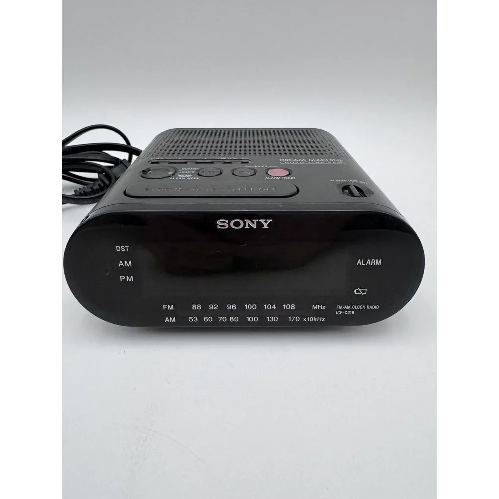 Sony‎ Dream Machine ICF-C218 Black Dual AM/FM Radio Alarm Clock